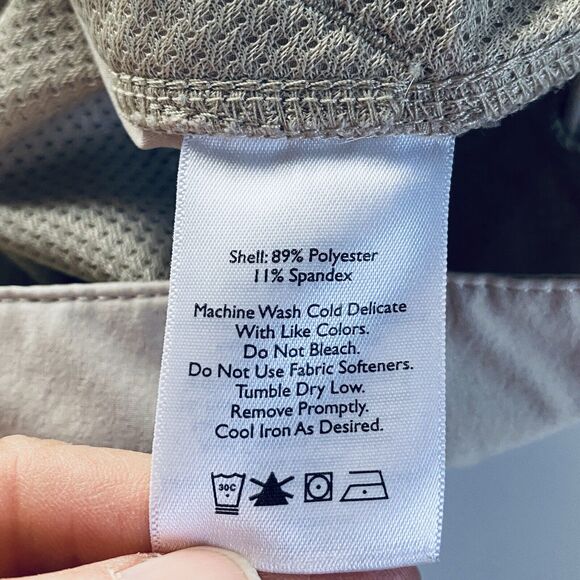 Eddie Bauer Pants Size 10 Tan Roll Tab Hem Convertible Hiking Outdoor Gorpcore - Picture 7 of 11